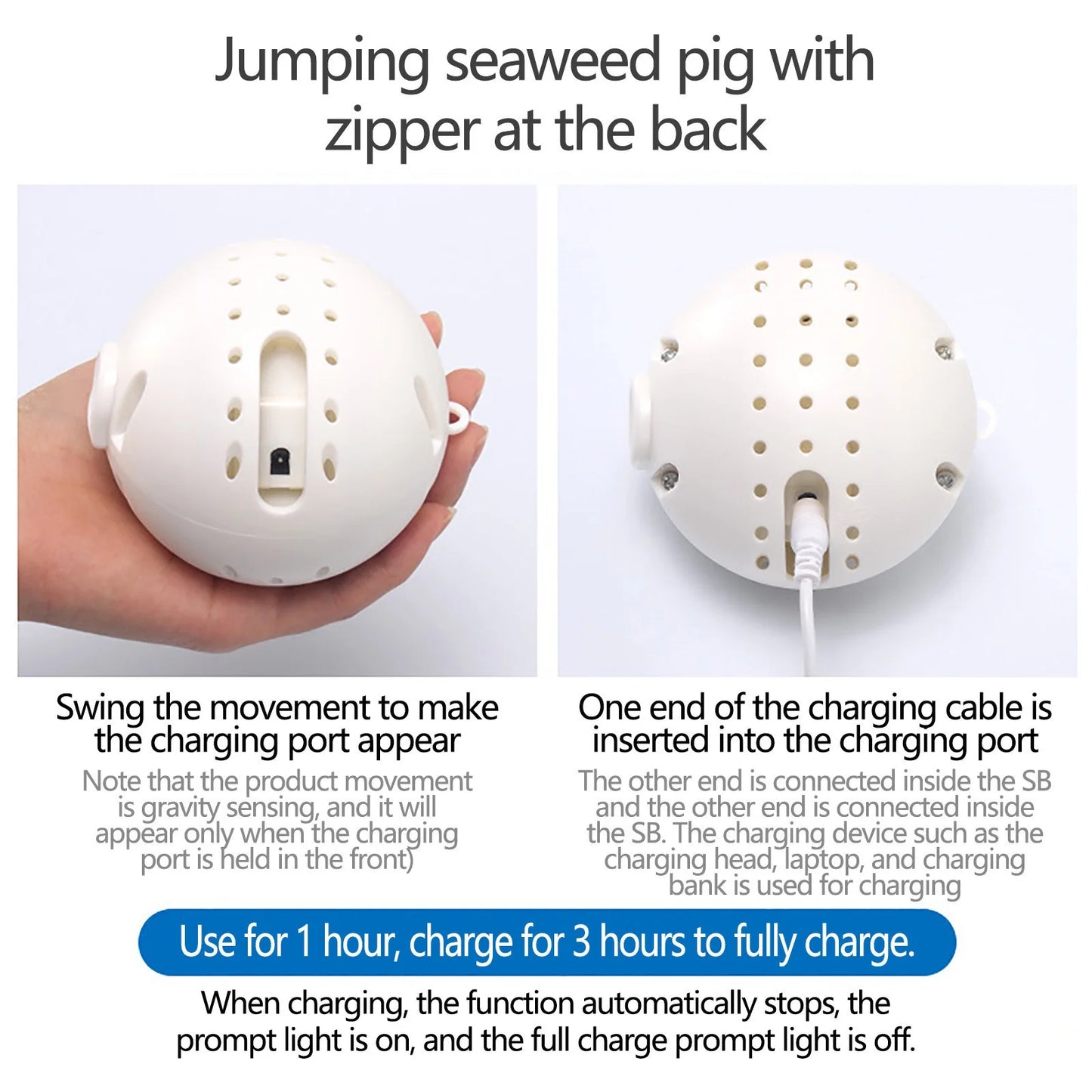 Interactive Plush Dog Toy Ball with Sound - Durable Bouncing Rabbit Design for Aggressive Chewers, Featuring 60 Songs and Squeaker