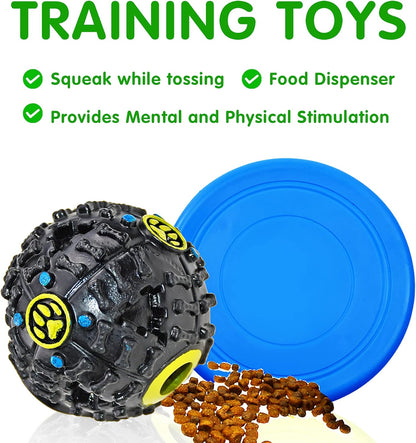 Puppy Teething Chew Toy Bundle - 14 Pack of Durable Chew Toys, Tug of War Toys, Squeaky Balls, and IQ Treat Balls for Small Dogs