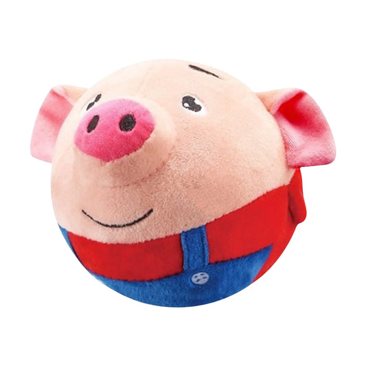 Interactive Plush Dog Toy Ball with Sound - Durable Bouncing Rabbit Design for Aggressive Chewers, Featuring 60 Songs and Squeaker